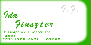 ida finszter business card